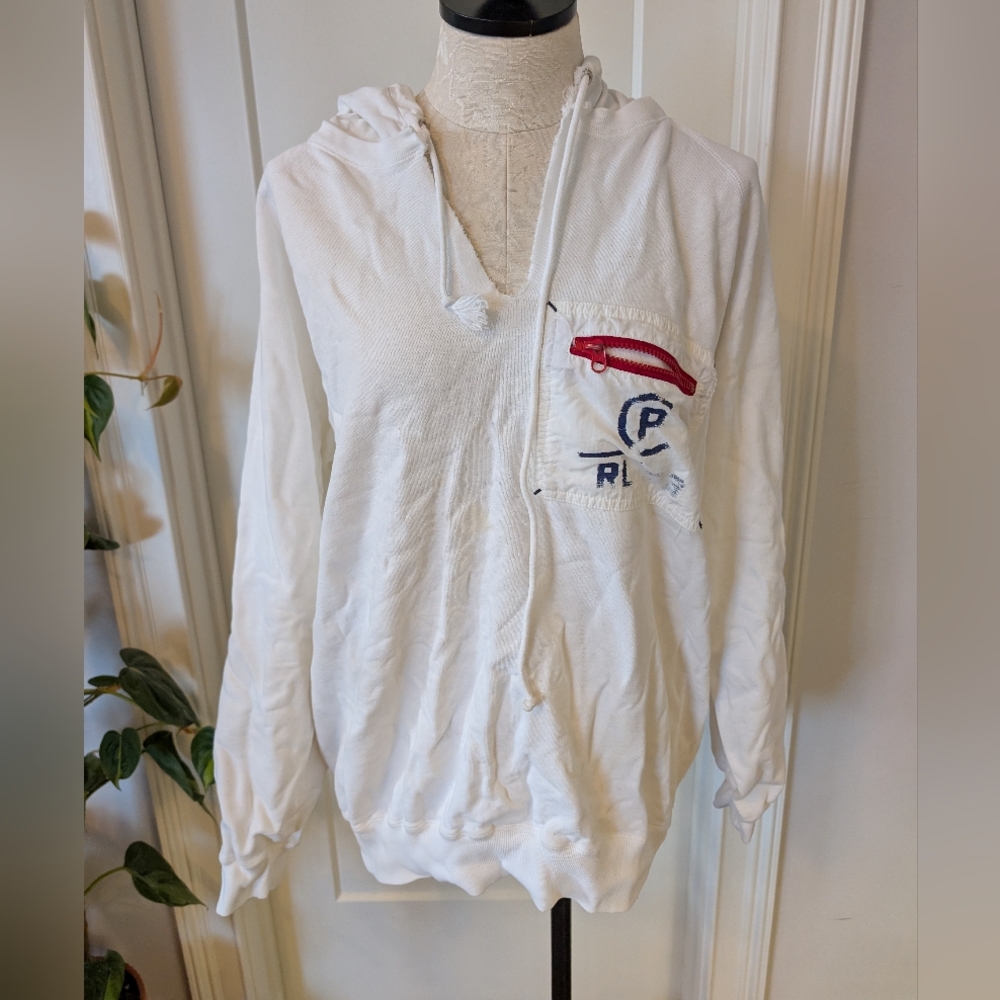Ralph Lauren Polo White Hooded Sweatshirt